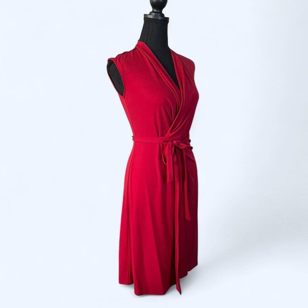 vintage y2k bcbg maxazria red draped wrap dress Size XS - Picture 2 of 6